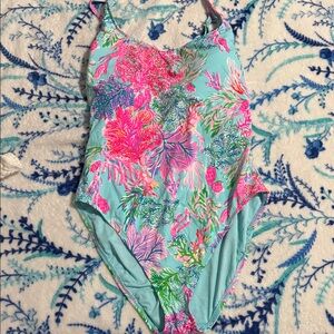 Lilly Pulitzer Pink and Blue Floral Bikini